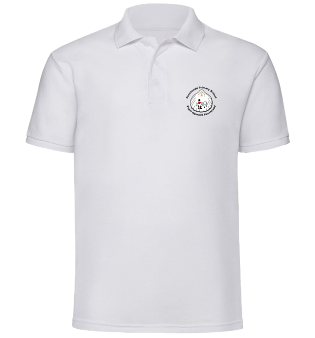 White Penclawdd Primary School Polo Shirt