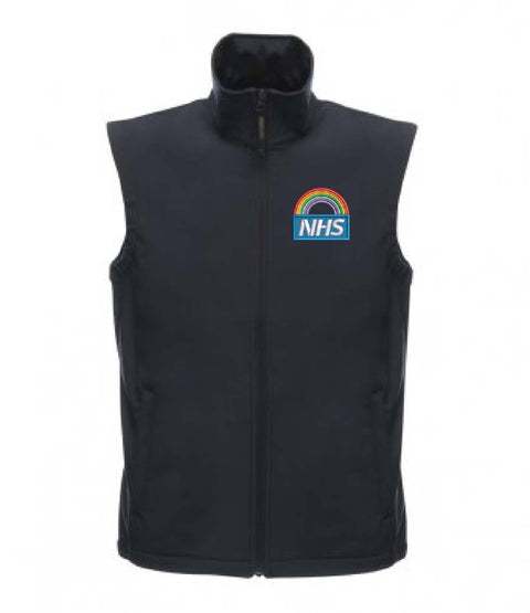 NHS Rainbow Softshell Bodywarmer Navy