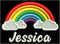 Rainbow With Clouds Fleece Jacket example logo