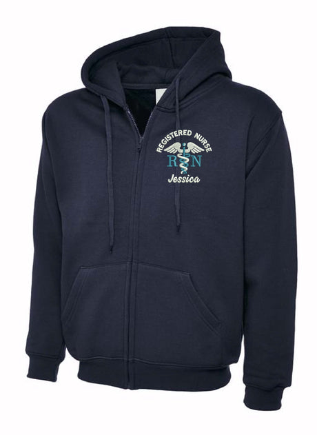 Registered Nurse Zip Hoodie Navy