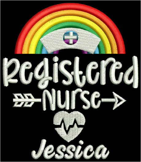 Registered Nurse Rainbow Logo