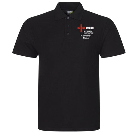 Embroidered NICEIC Polo Shirt Black