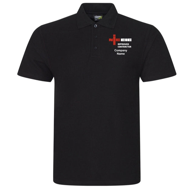 Embroidered NICEIC Polo Shirt Black