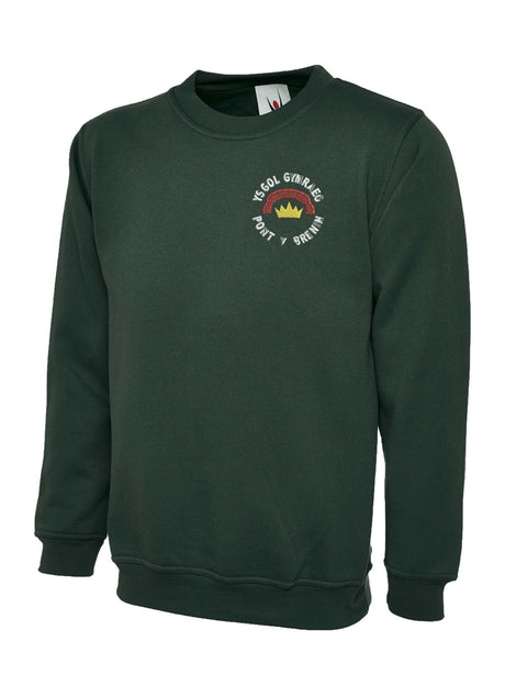 Ysgol Gymraeg Pont Y Brenin School Sweatshirt Bottle Green