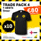 Workwear T-shirts x10 Trade pack