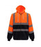 Orange and black Embroidered Hi vis Zip Hoodie