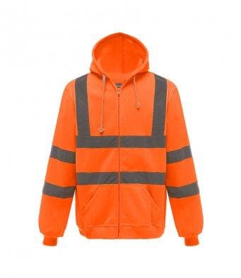 Orange Hi-Vis Zip Hoodie