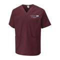 Embroidered Maroon colour Scrubs top